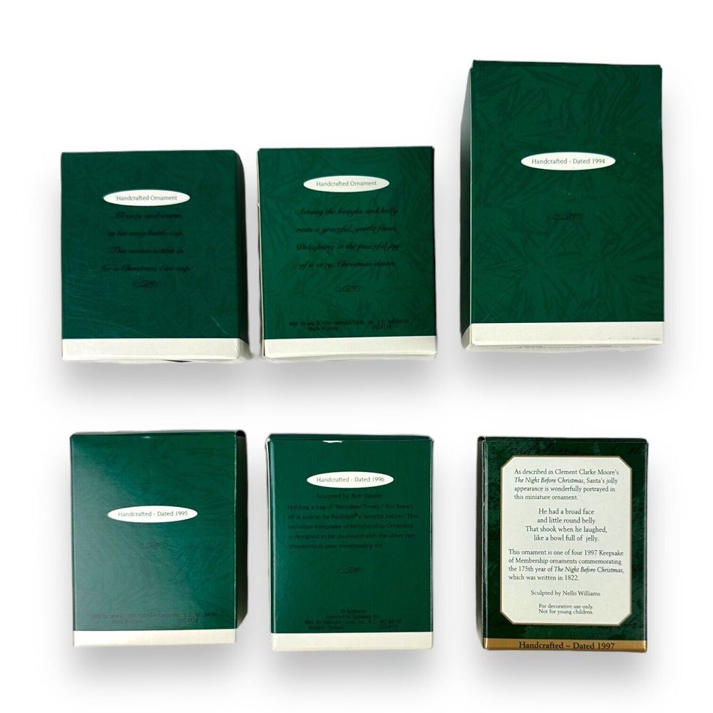 Hallmark Keepsake Ornament Collector's Club Bundle of 6 1993-1997 VINTAGE EUC - Picture 2 of 8